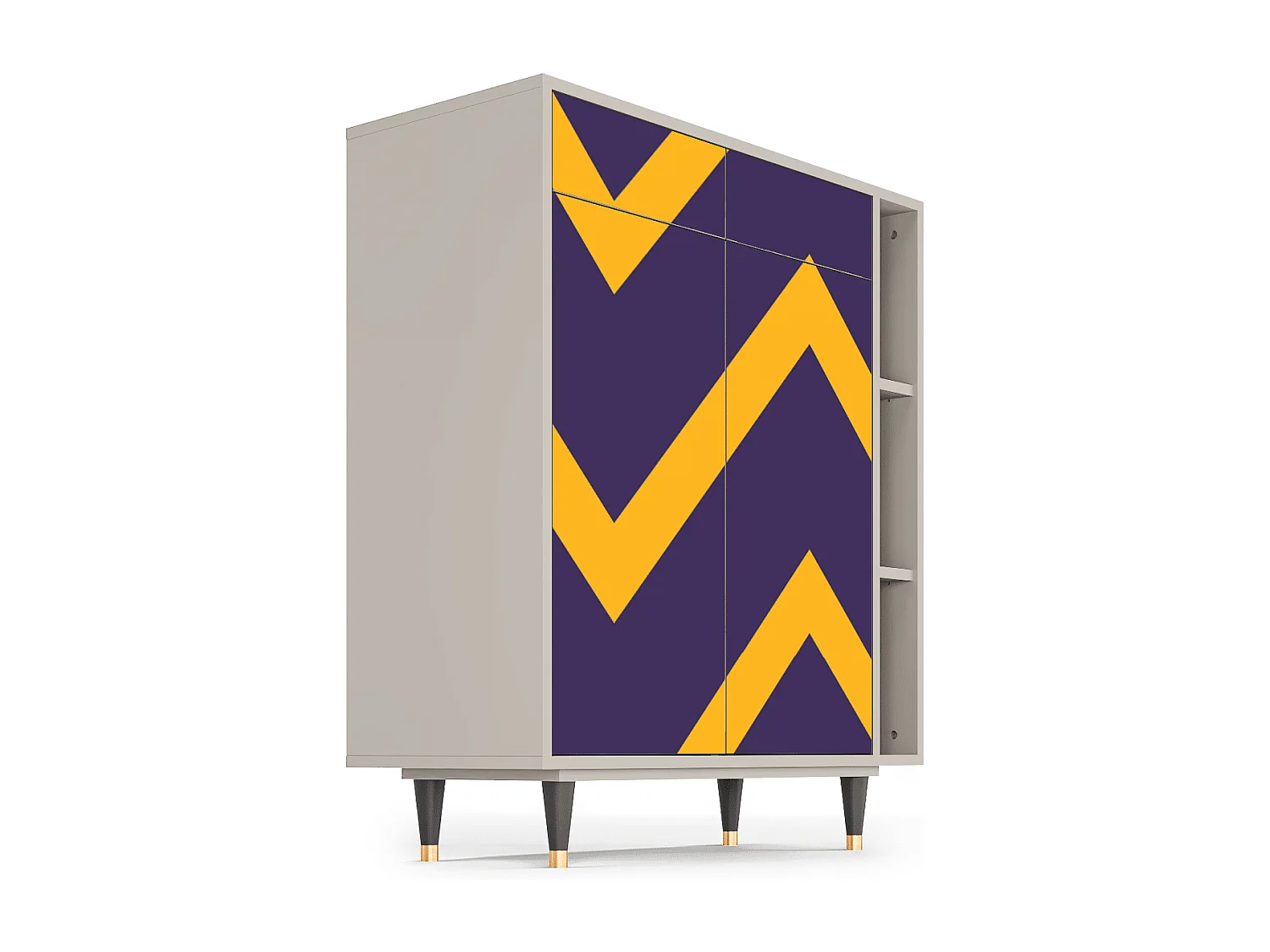 Kredens - 96х110х41 cm - BS6 - The Brightest Way, Piaskowy