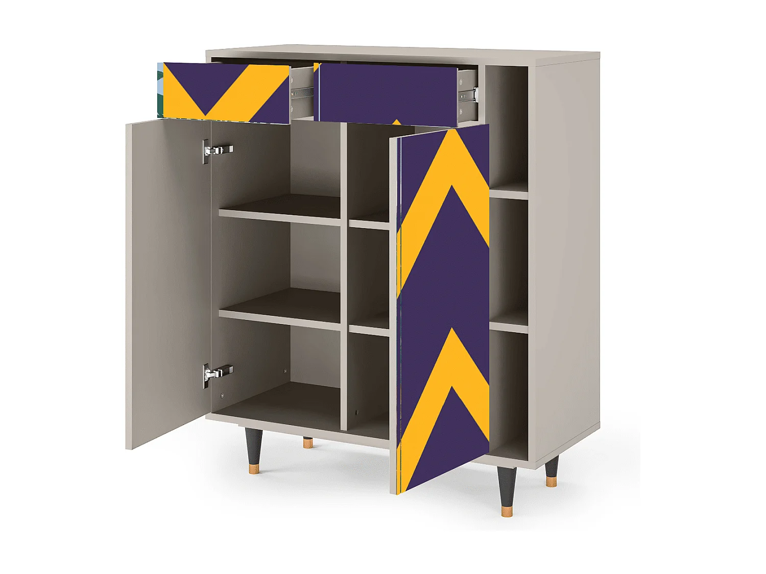 Kredens - 96х110х41 cm - BS6 - The Brightest Way, Piaskowy