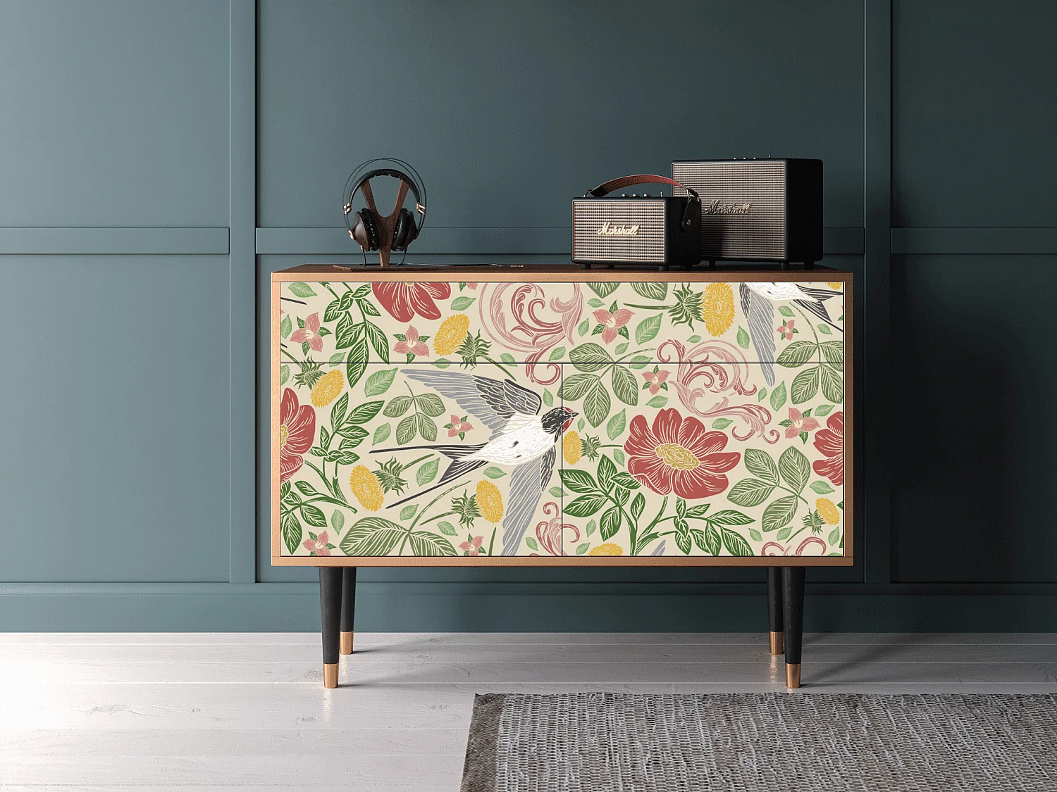 Aparador - 115x85x48 cm - BS4 - Spring Swallow, Nogueira