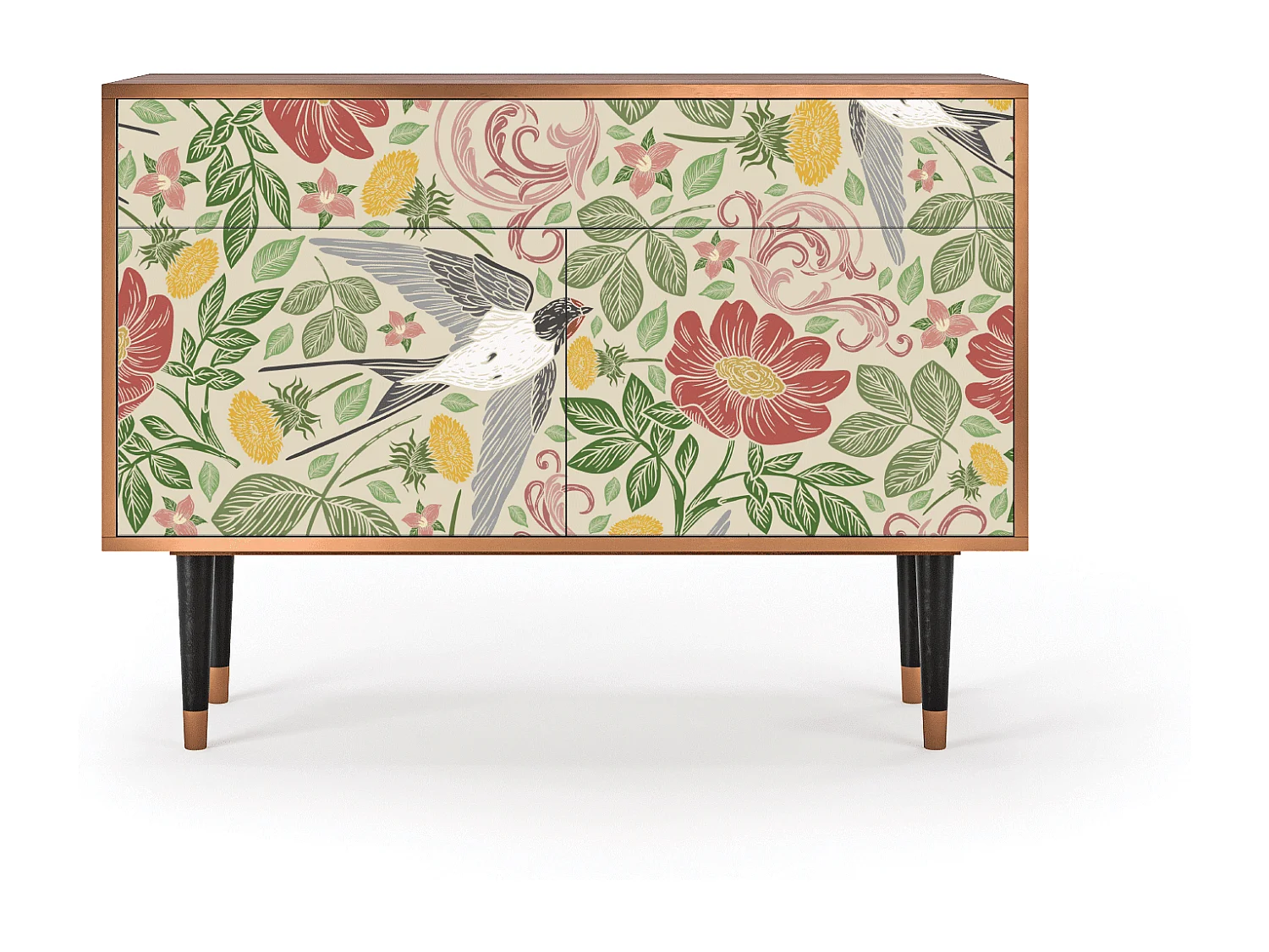 Aparador - 115x85x48 cm - BS4 - Spring Swallow, Nogueira