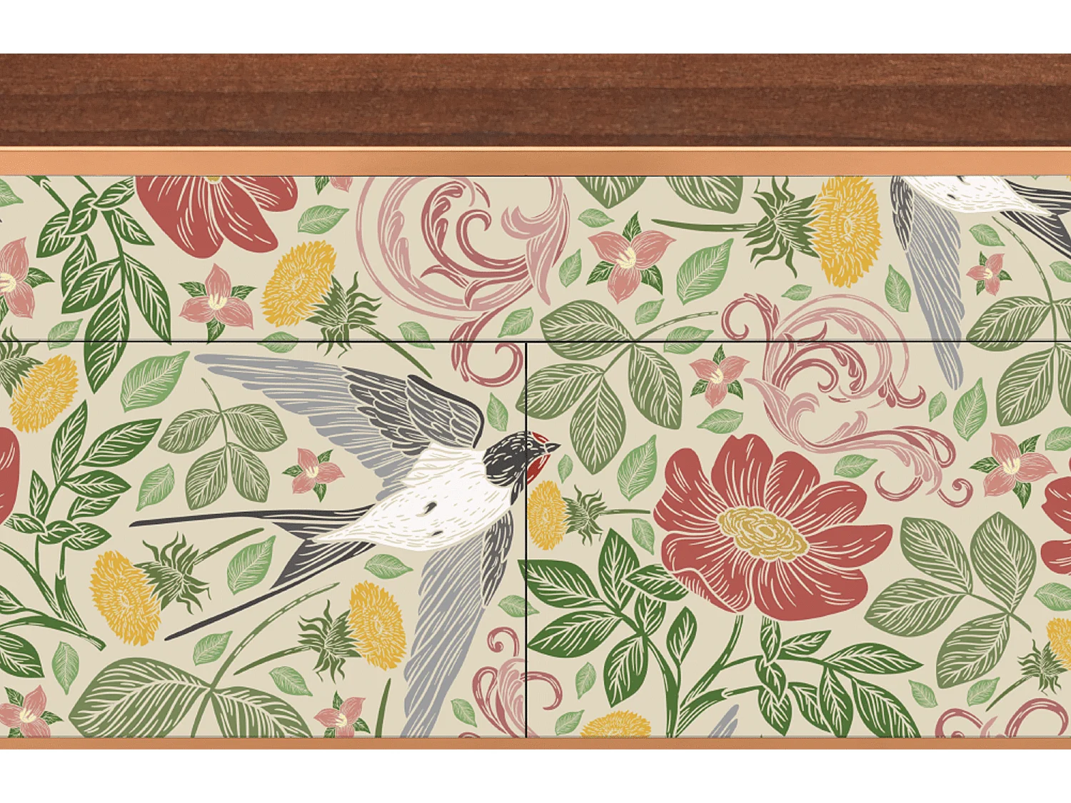 Aparador - 115x85x48 cm - BS4 - Spring Swallow, Nogueira