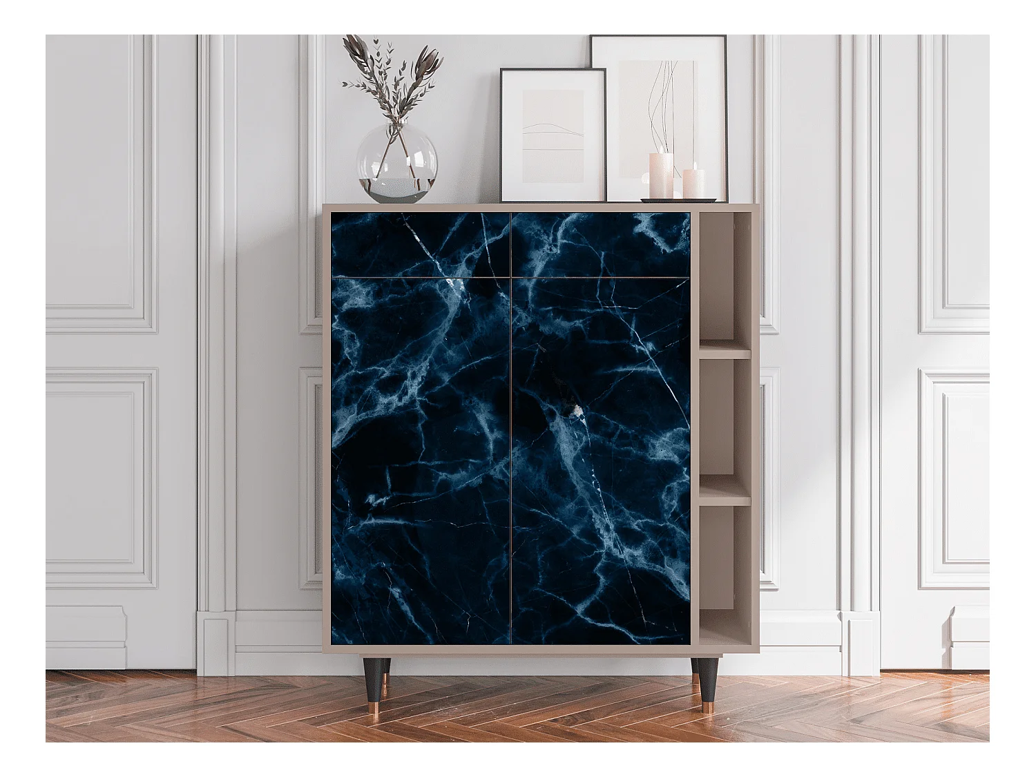 Buffet - 96х110х41 cm - BS6 - Deep Ocean, Latte