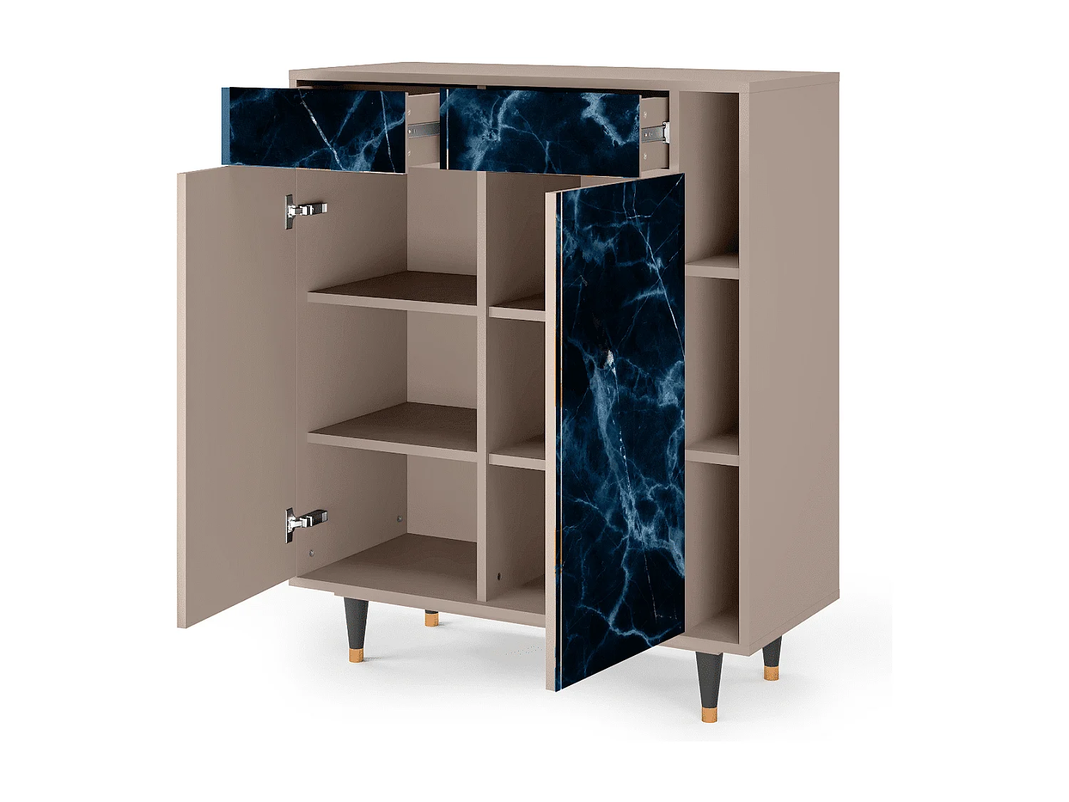 Buffet - 96х110х41 cm - BS6 - Deep Ocean, Latte