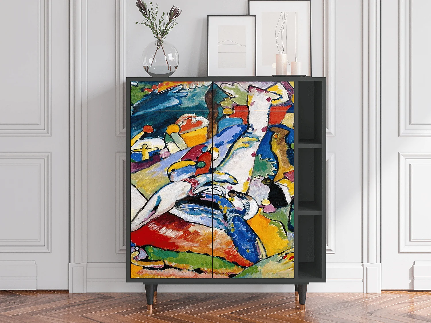 Kredens - 96х110х41 cm - BS6 - Improvisation 26  , Antracyt