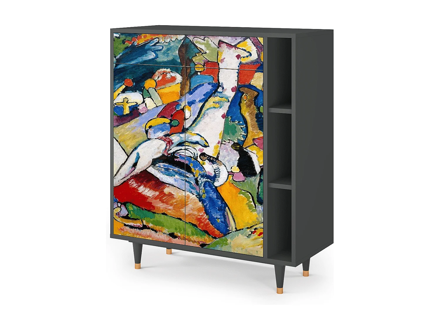 Kredens - 96х110х41 cm - BS6 - Improvisation 26  , Antracyt