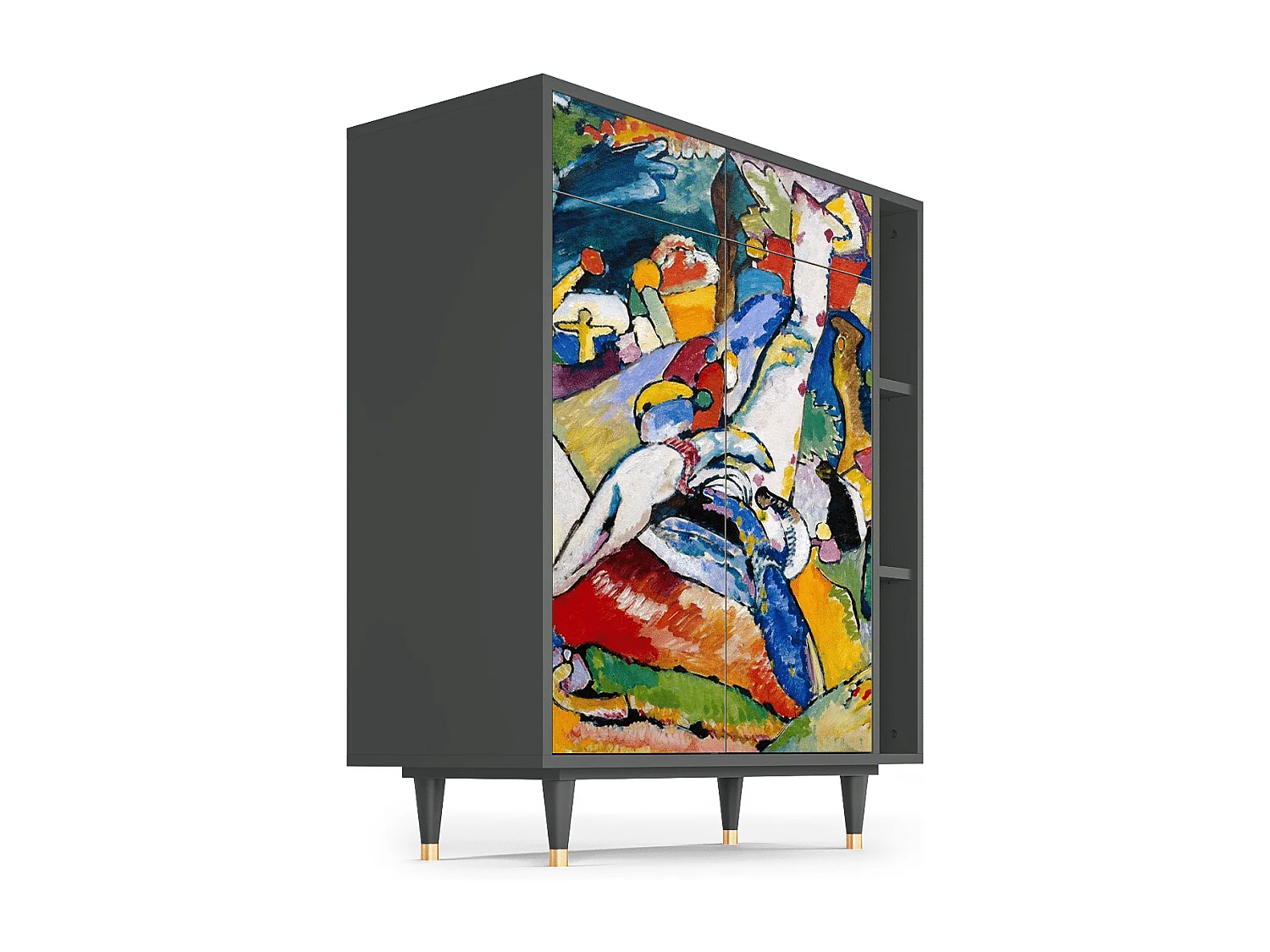 Kredens - 96х110х41 cm - BS6 - Improvisation 26  , Antracyt