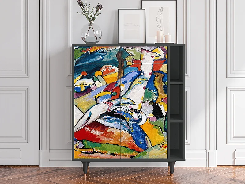 Kredens - 96х110х41 cm - BS6 - Improvisation 26  , Antracyt