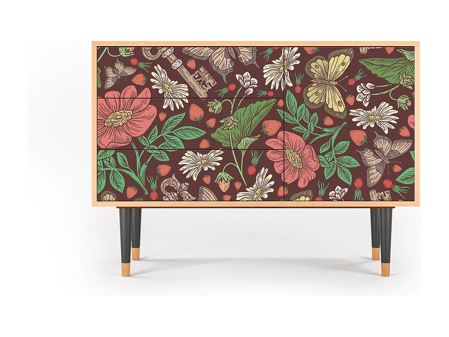 Buffet - 115х84х41 cm - S3 - Alice in Wonderland, Noyer