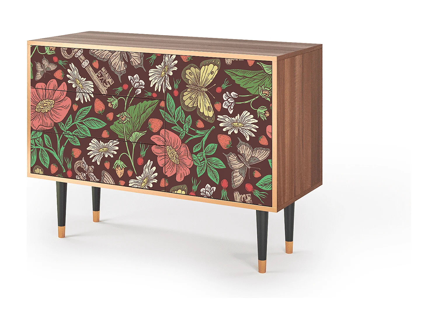 Buffet - 115х84х41 cm - S3 - Alice in Wonderland, Noyer