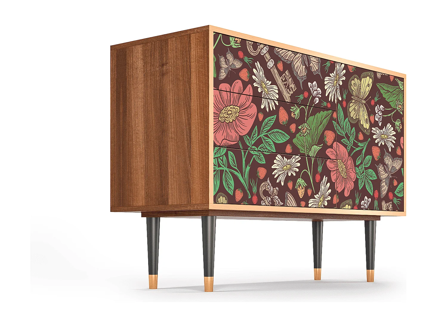 Buffet - 115х84х41 cm - S3 - Alice in Wonderland, Noyer