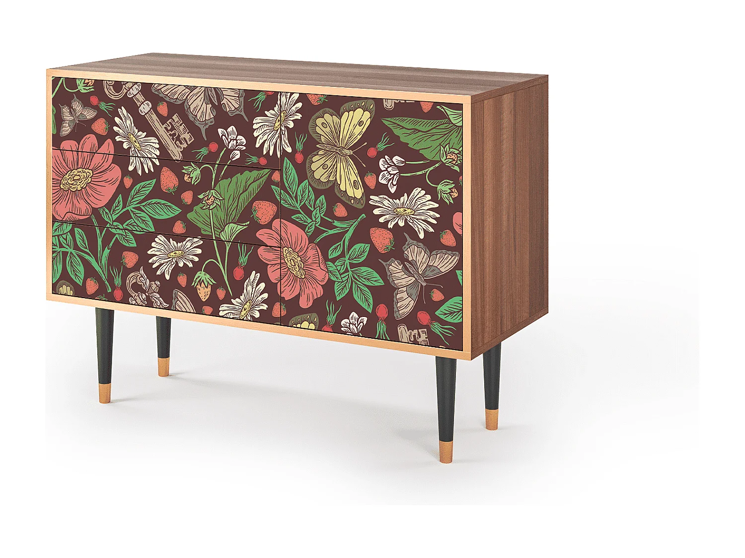 Buffet - 115х84х41 cm - S3 - Alice in Wonderland, Noyer