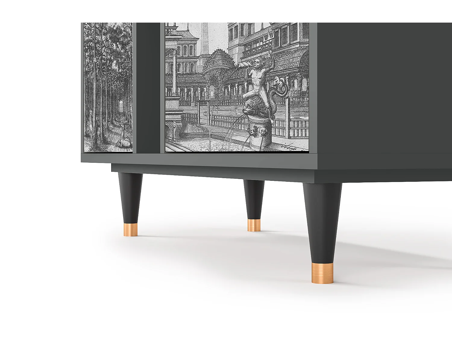 Buffet - 94х96х41 cm - BS5 - View of the Piazza, Anthracite
