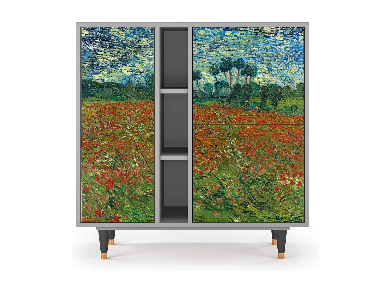 Buffet - 94х96х41 cm - BS5 - Poppy field by van Gogh, Gris