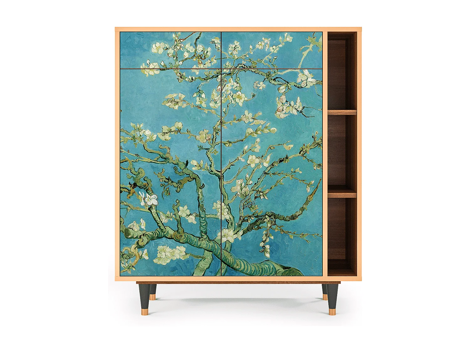 Kredens - 96х110х41 cm - BS6 - Almond Blossom, Orzech