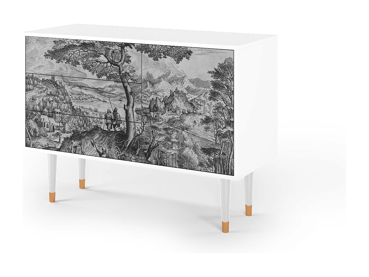 Aparador - 115х84х41 cm - S3 - Milites Requiescentes, Branco