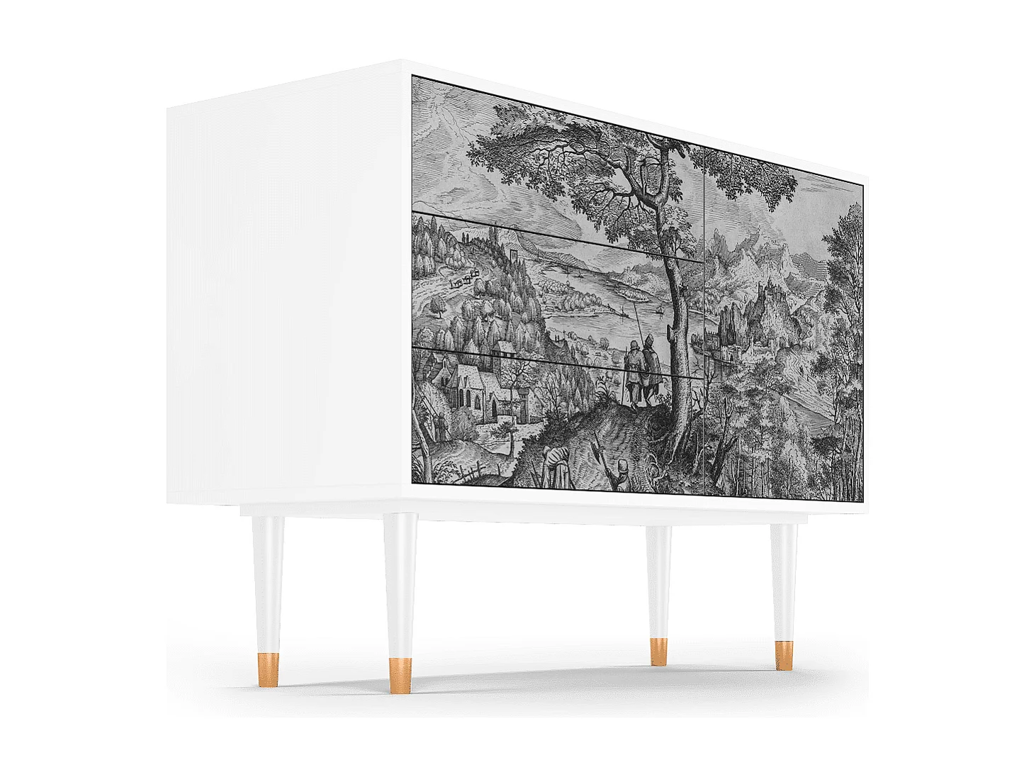 Aparador - 115х84х41 cm - S3 - Milites Requiescentes, Branco