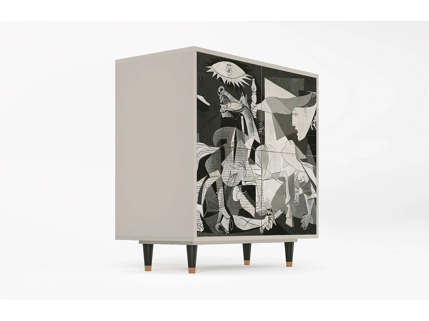 Aparador - 94x96x48 cm - BS3 - Guernica by Picasso, Areia