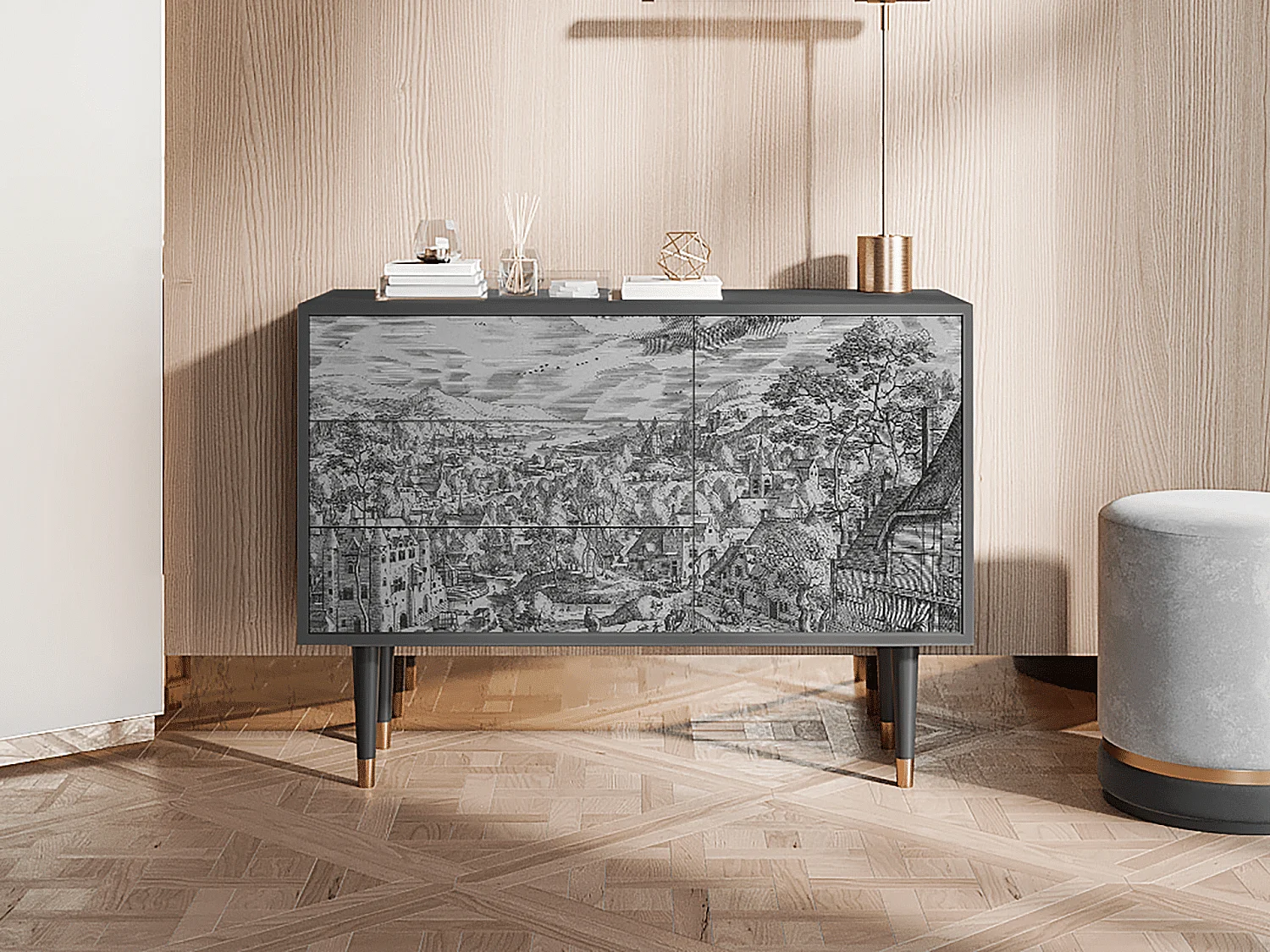 Credenza - 115х84х41 cm - S3 - Bird Dropping, Antracite