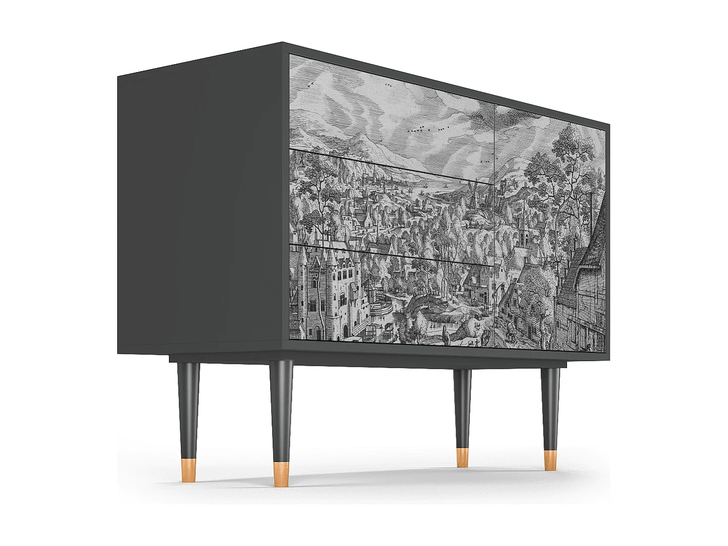 Credenza - 115х84х41 cm - S3 - Bird Dropping, Antracite