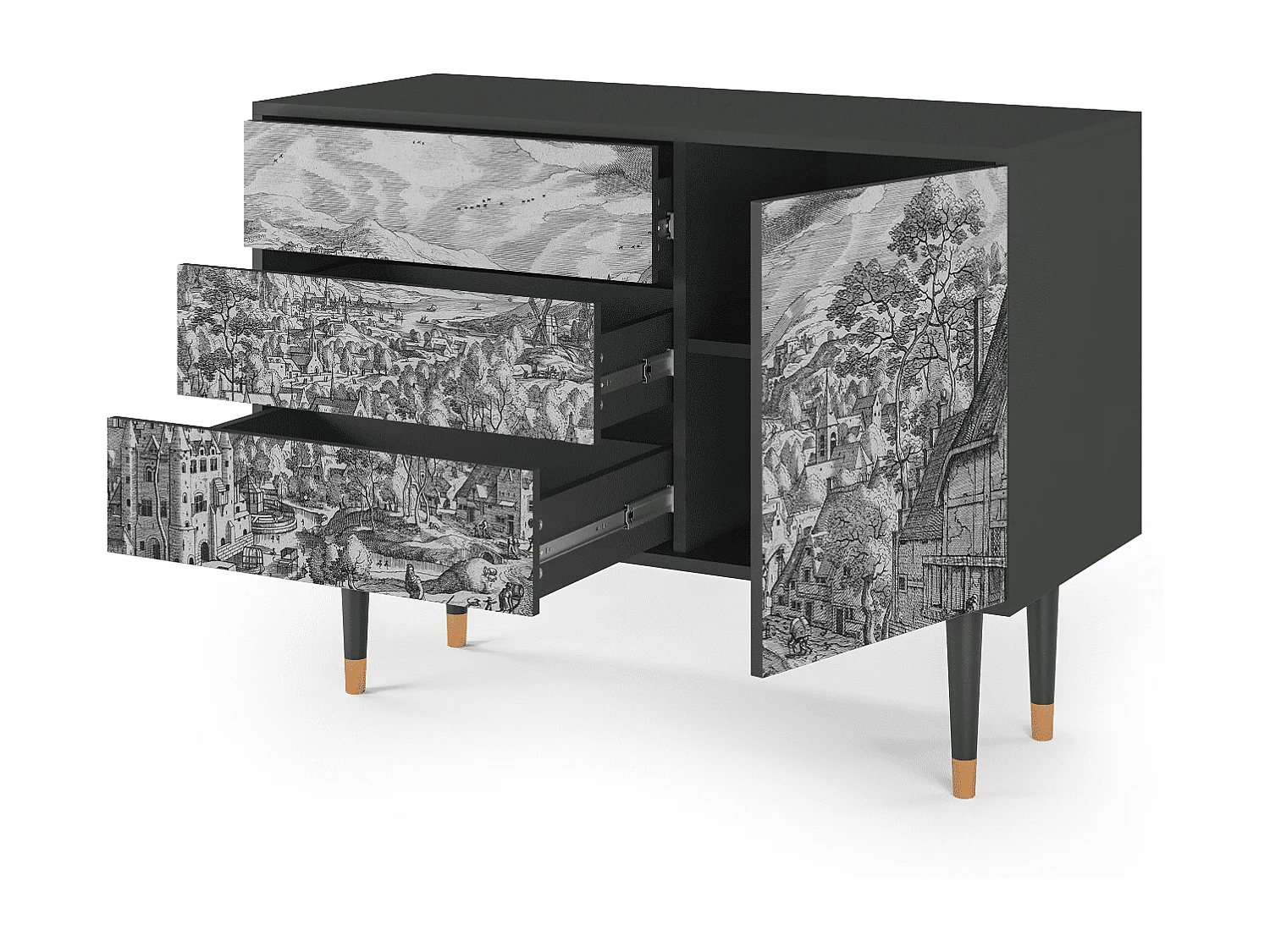 Credenza - 115х84х41 cm - S3 - Bird Dropping, Antracite