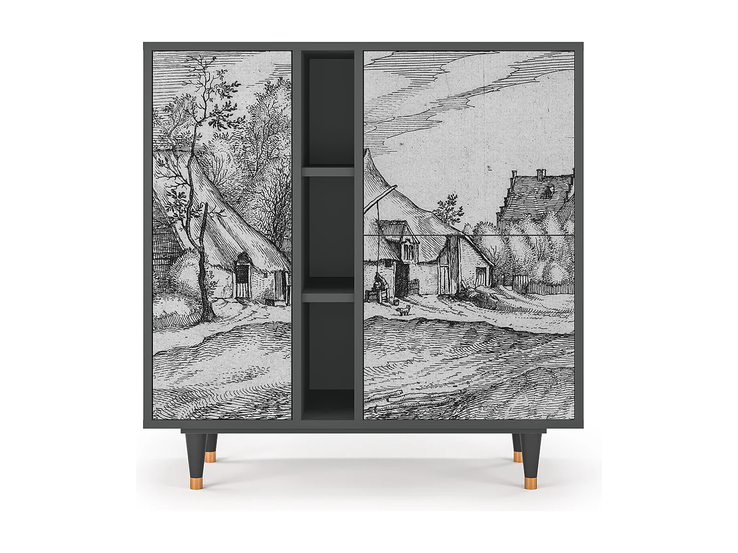 Aparador - 94х96х41 cm - BS5 - Farms in a Village, Antracita