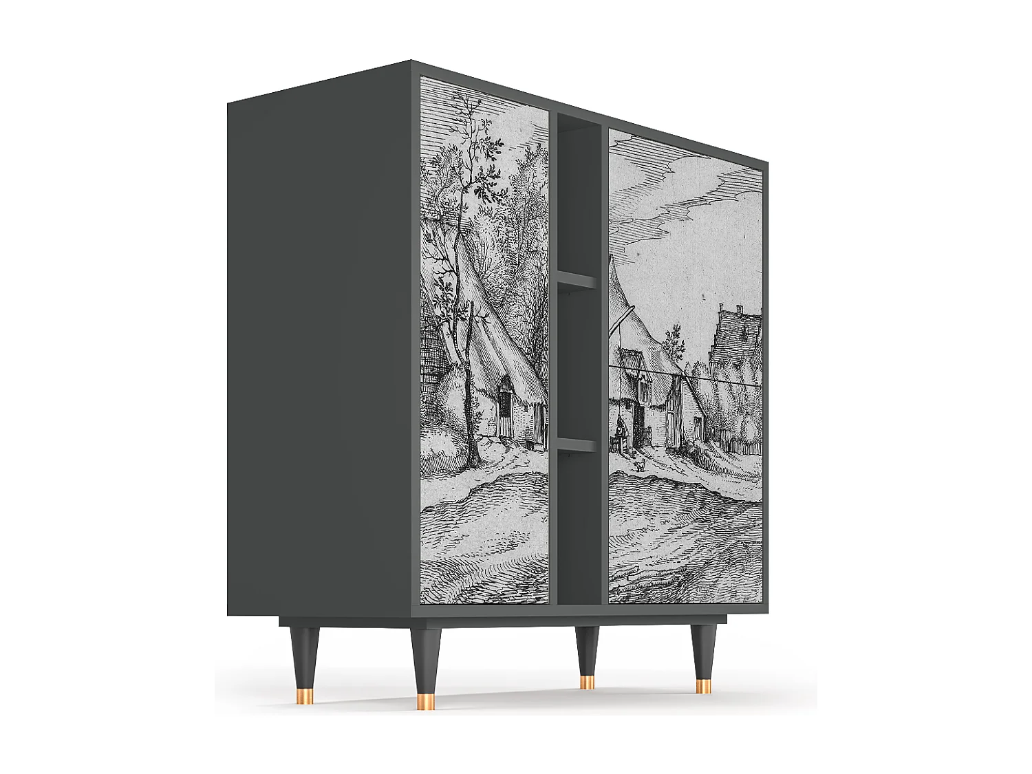 Aparador - 94х96х41 cm - BS5 - Farms in a Village, Antracita