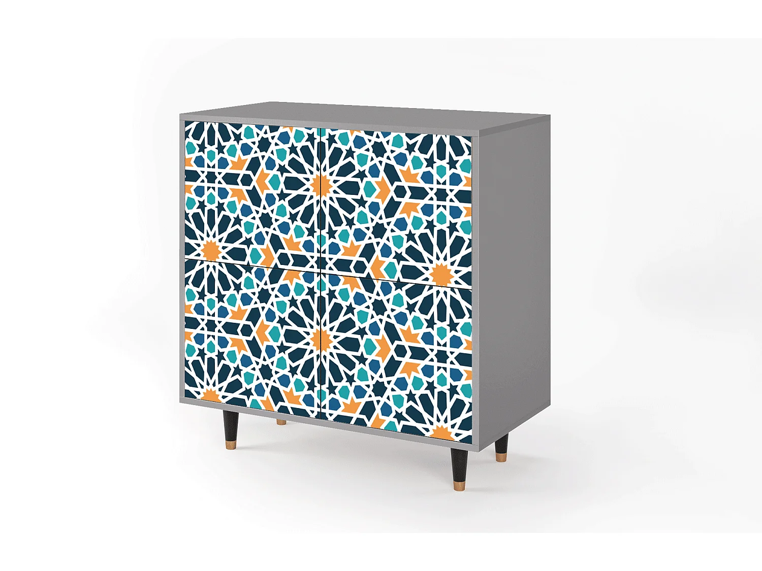 Kredens - 94x96x48 cm - BS3 - Kaleidoscope, Szary