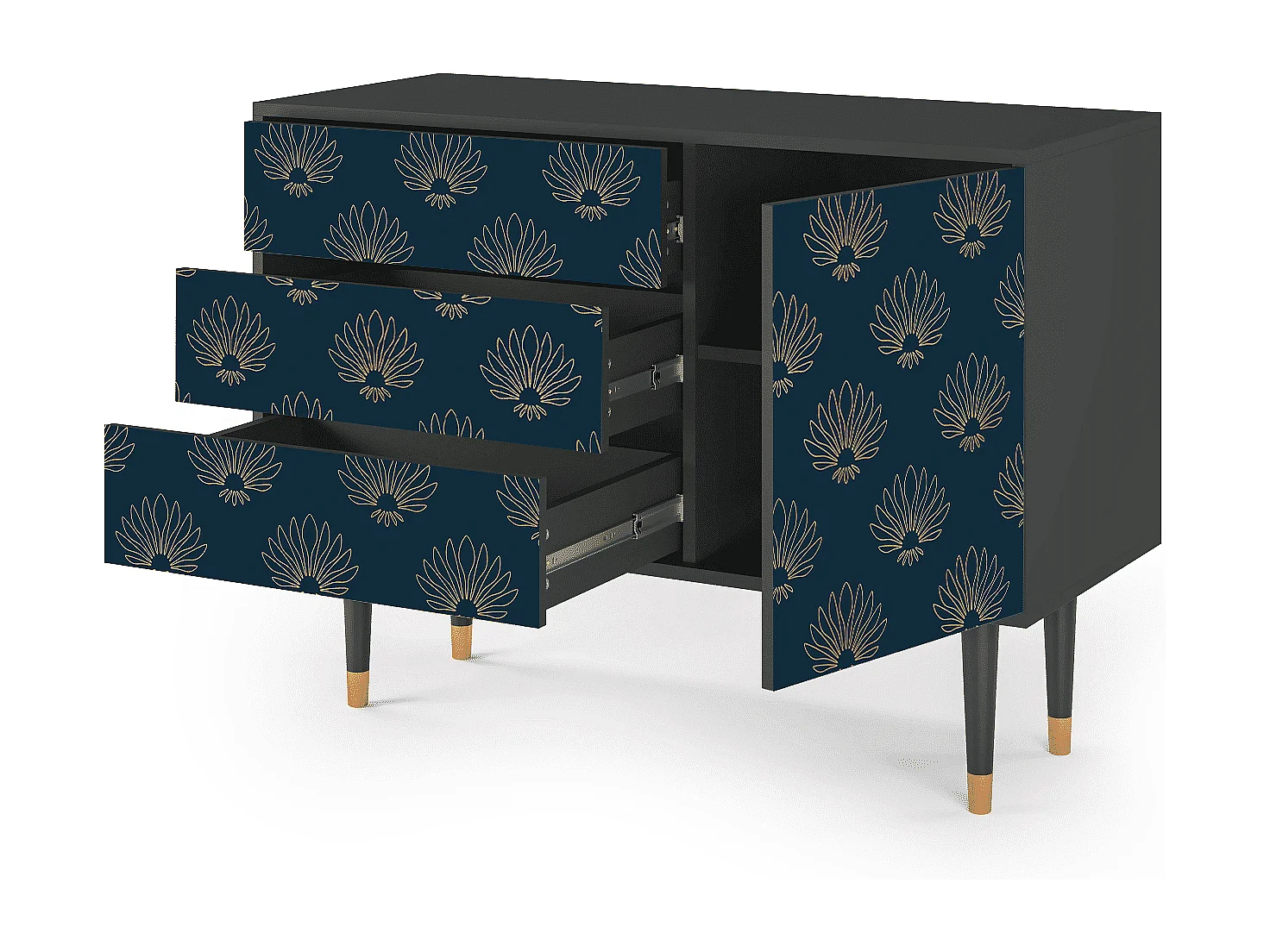 Sideboard - 115х84х41 cm - S3 - Blue Lotus, Anthrazit