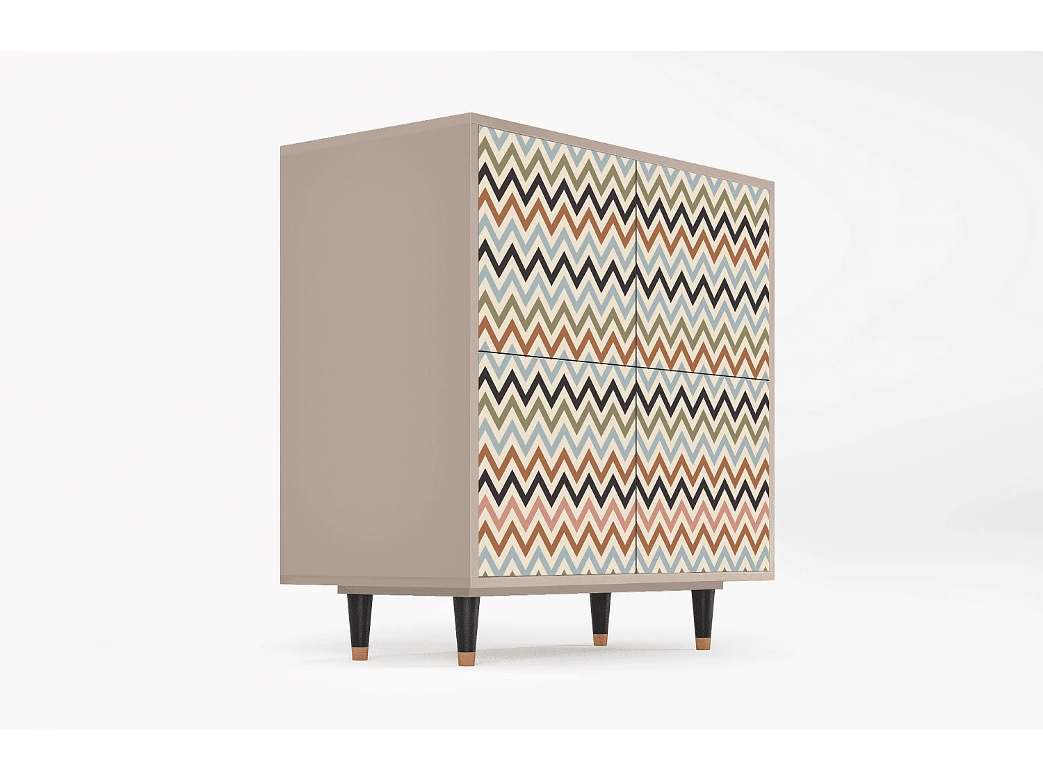 Credenza - 94x96x48 cm - BS3 - Bright Ripple, Latte