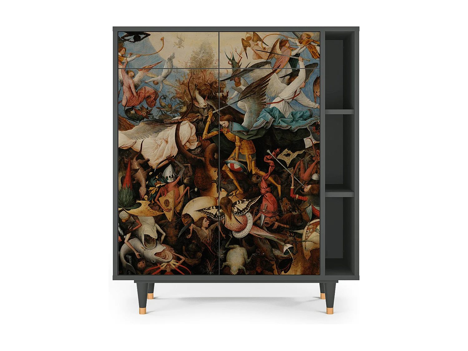 Kredens - 96х110х41 cm - BS6 - The Fall, Antracyt