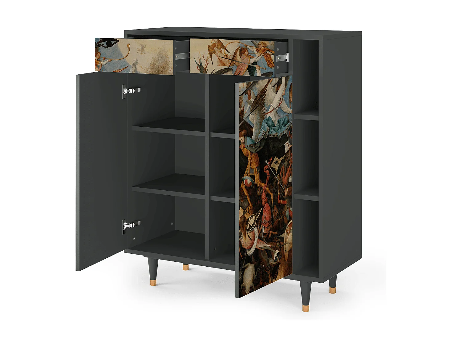 Kredens - 96х110х41 cm - BS6 - The Fall, Antracyt