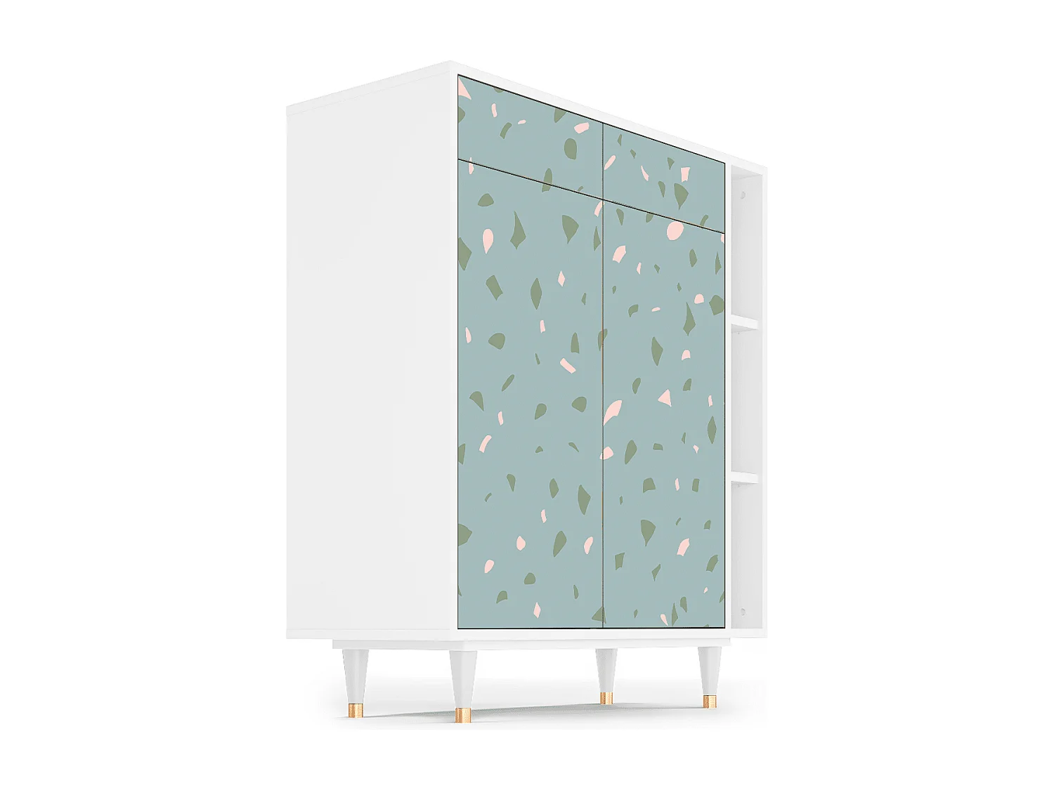 Buffet - 96х110х41 cm - BS6 - Blue Drops, Blanc