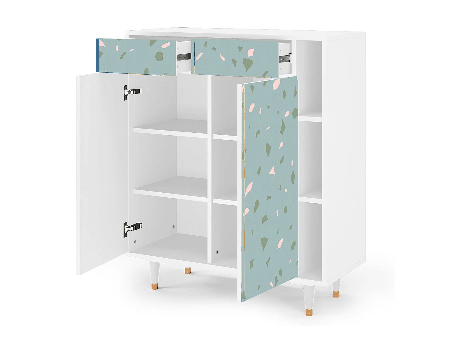 Buffet - 96х110х41 cm - BS6 - Blue Drops, Blanc