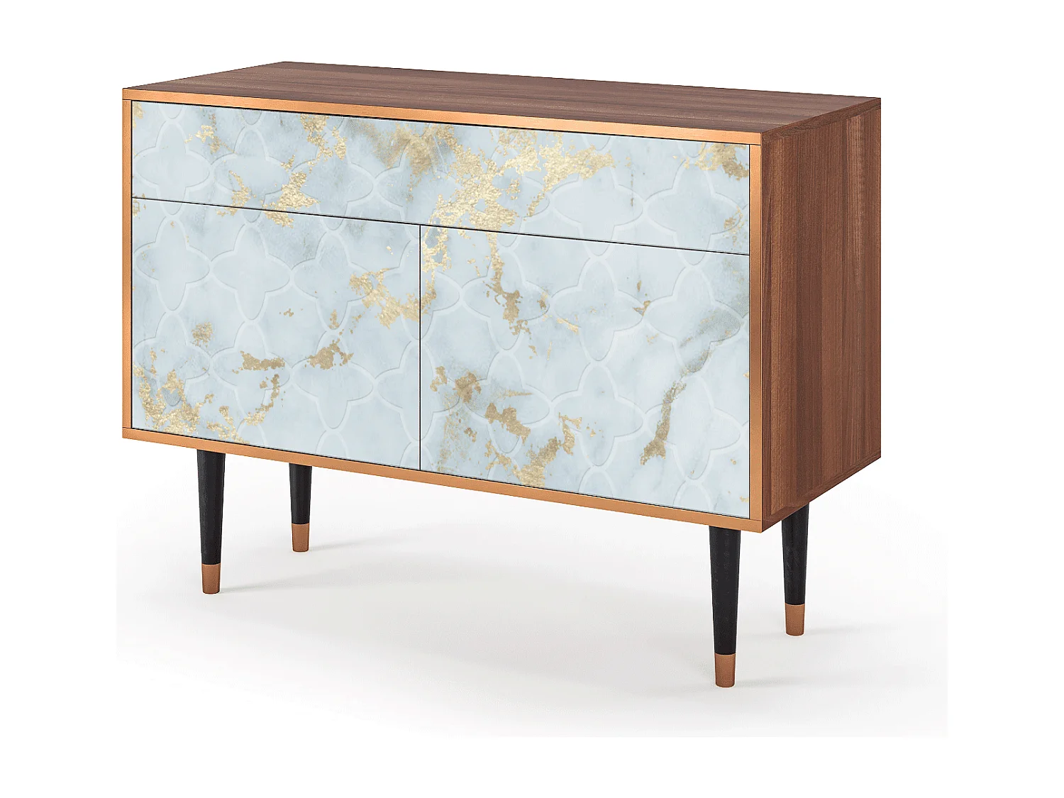 Kredens - 115x85x48 cm - BS4 - Golden Waves, Orzech
