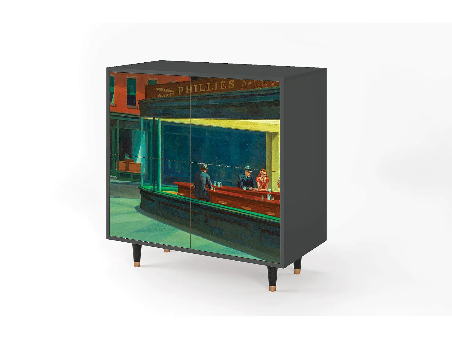 Credenza - 94x96x48 cm - BS3 - Nighthawks by Hopper, Antracite