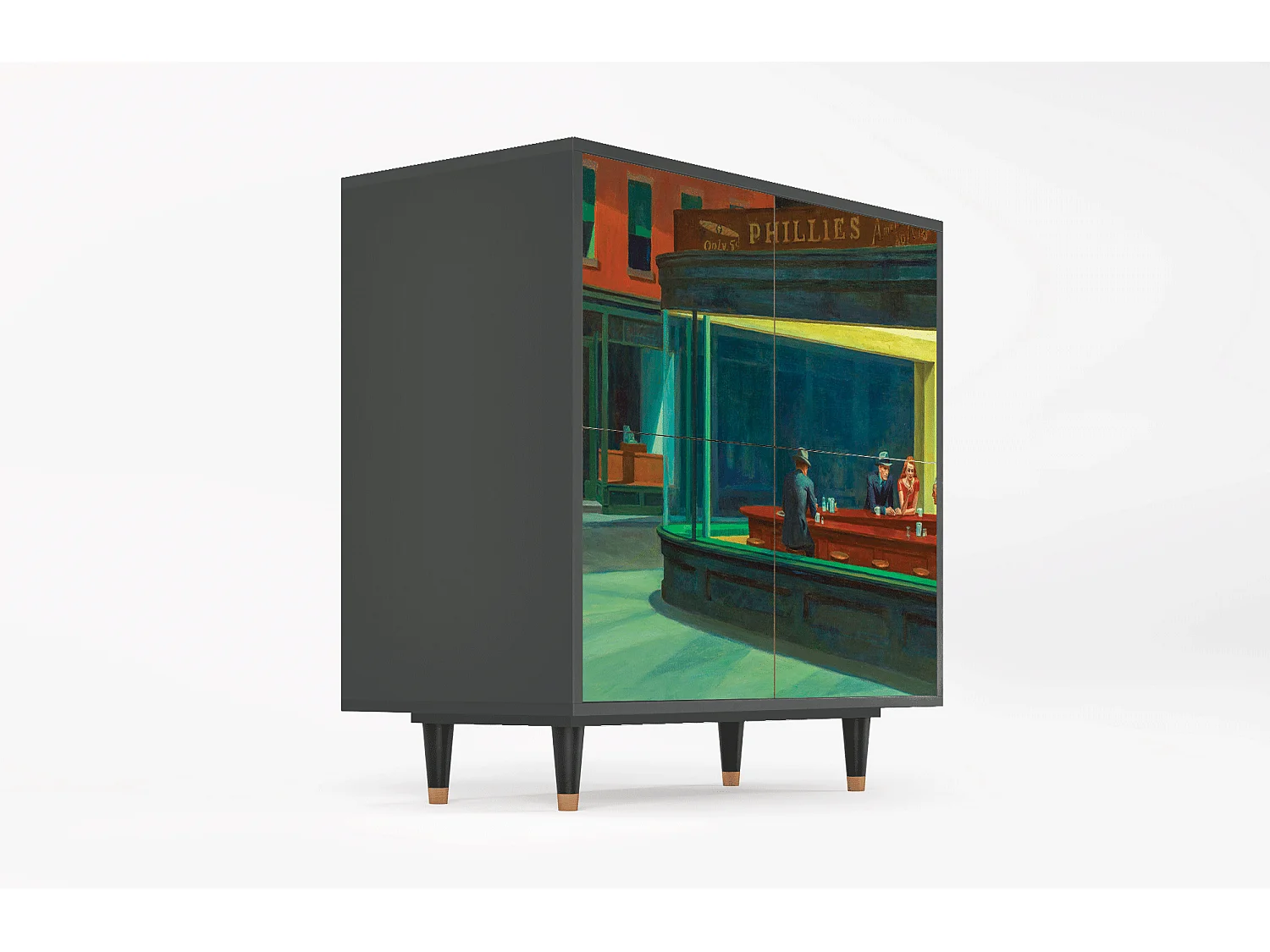 Credenza - 94x96x48 cm - BS3 - Nighthawks by Hopper, Antracite