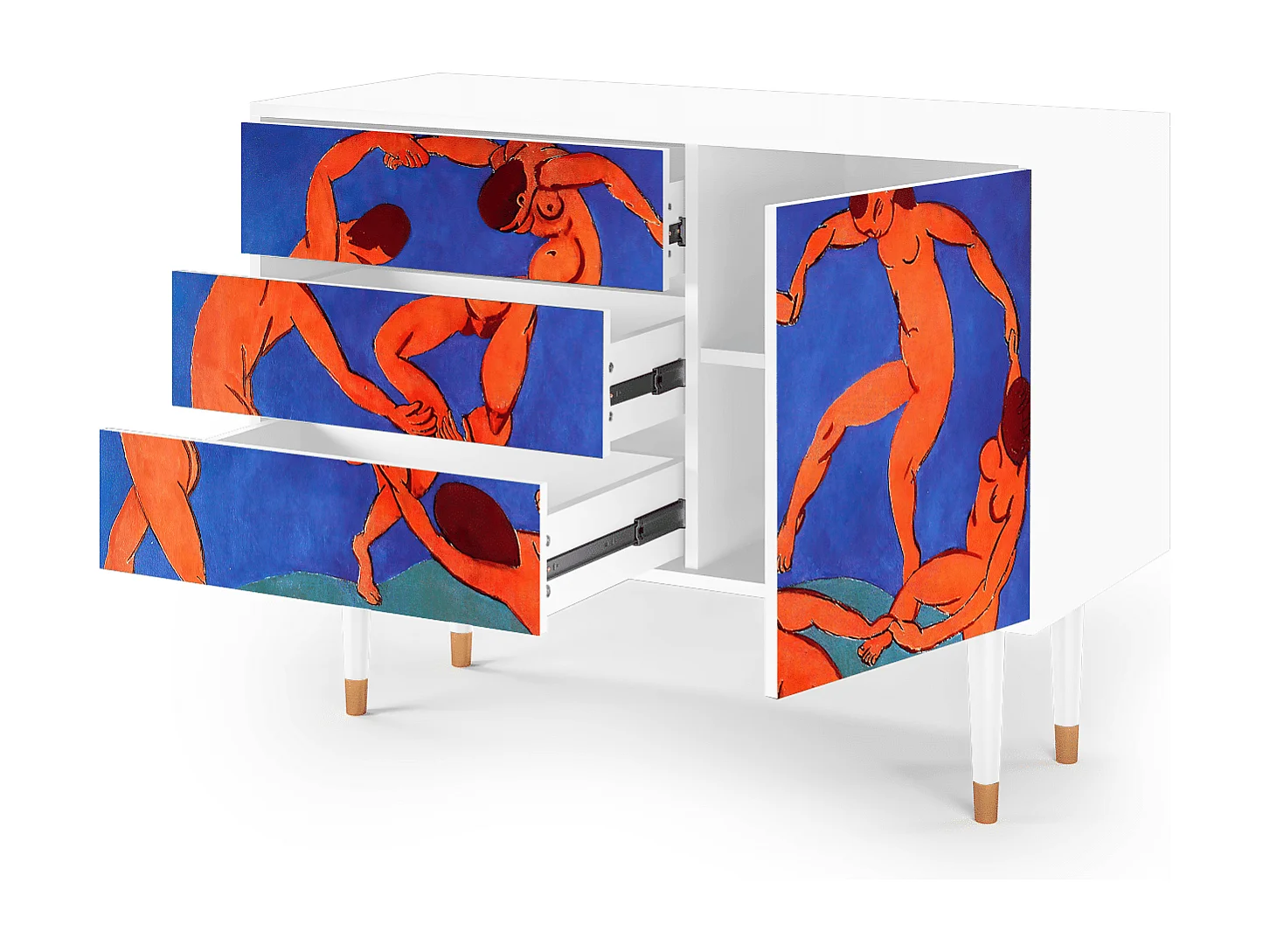 Kredens - 115х84х41 cm - S3 - The Dance by Matisse , Biały