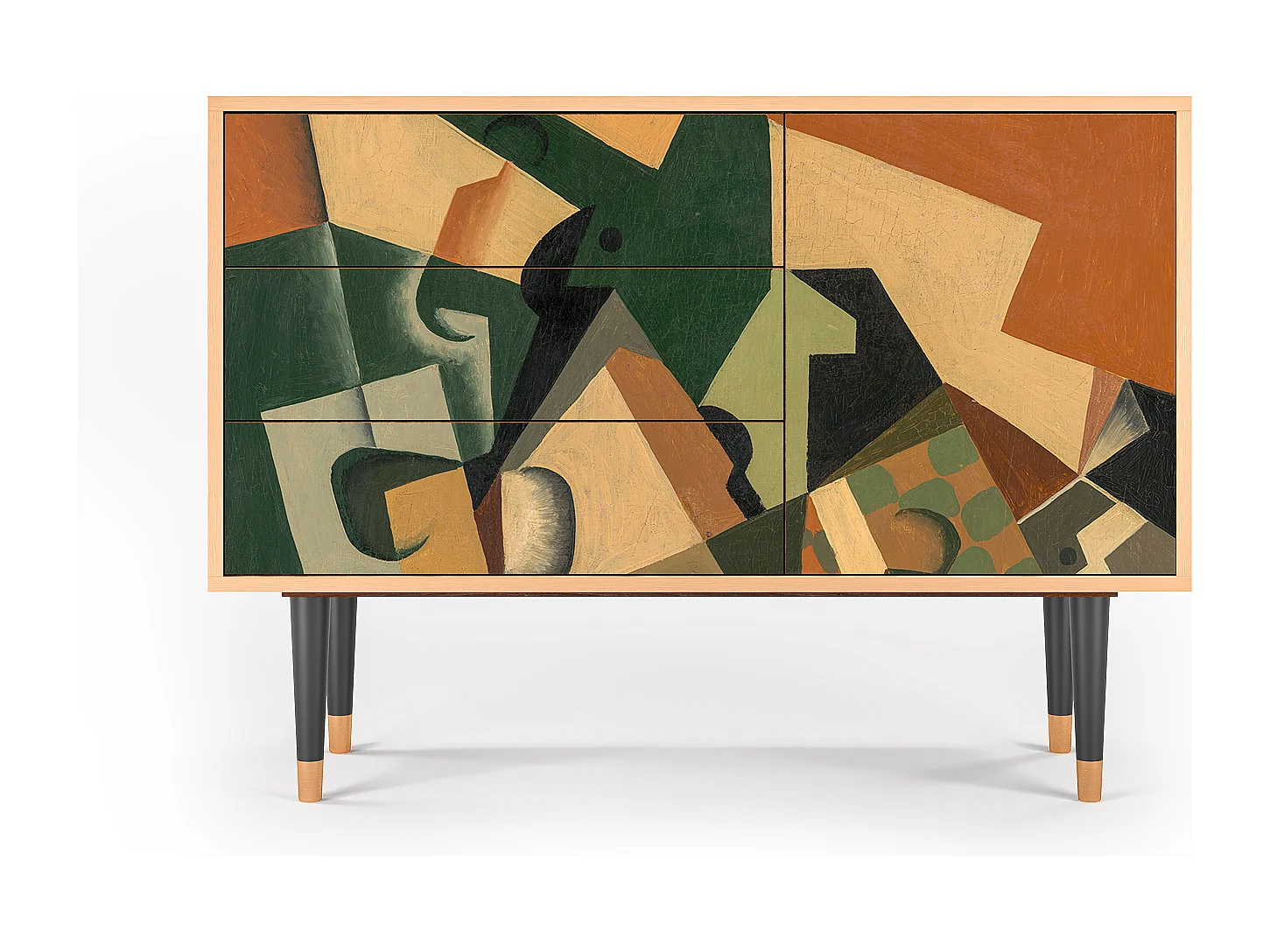 Buffet - 115х84х41 cm - S3 - Glass and Checkerboard, Noyer