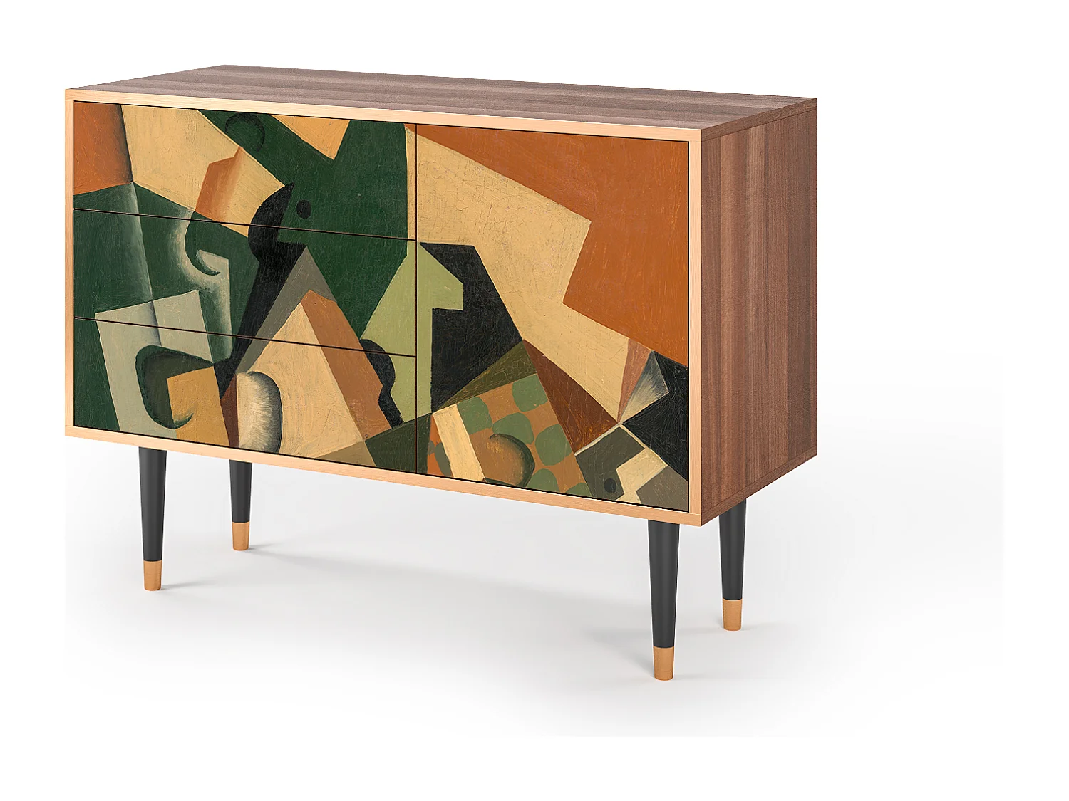 Buffet - 115х84х41 cm - S3 - Glass and Checkerboard, Noyer