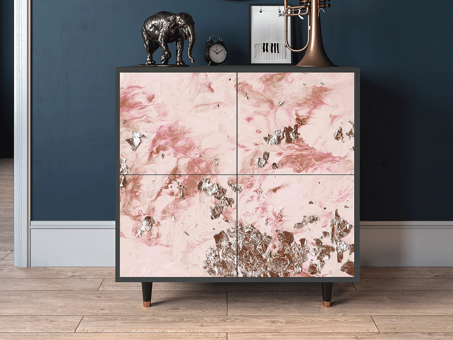 Buffet - 94x96x48 cm - BS3 - Cotton Candy, Anthracite