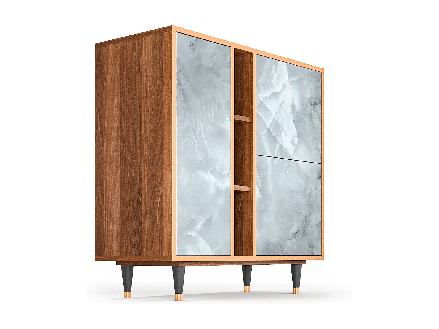 Kredens - 94х96х41 cm - BS5 - The Onyx, Orzech