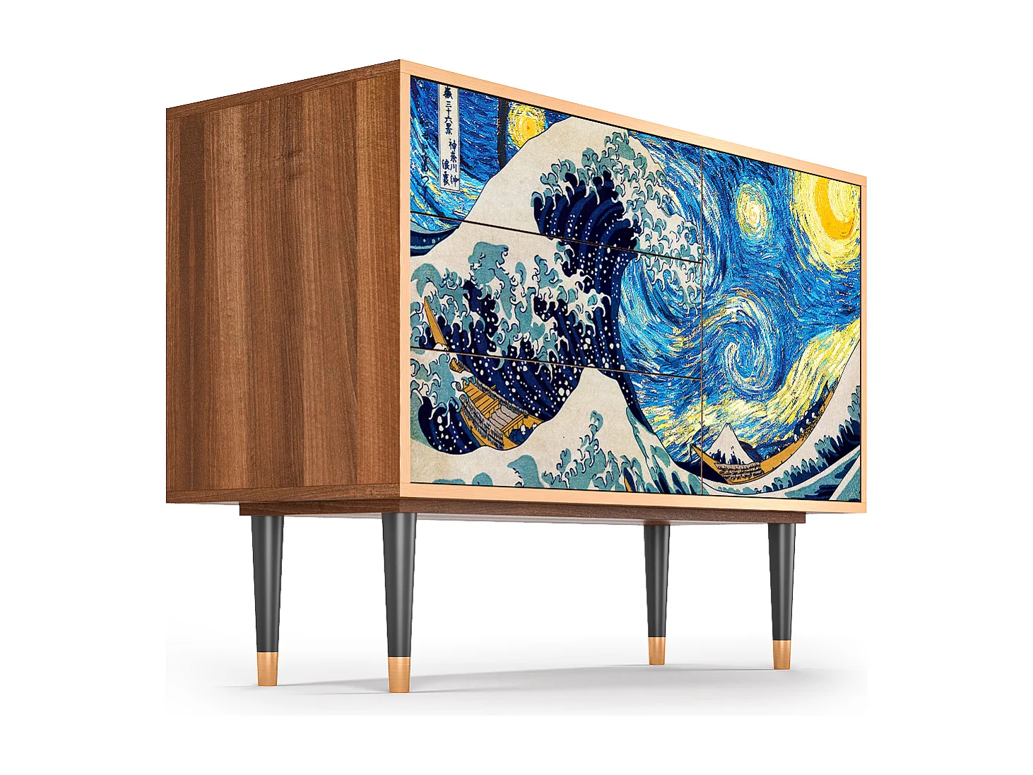 Buffet - 115х84х41 cm - S3 - Great Wave, Noyer