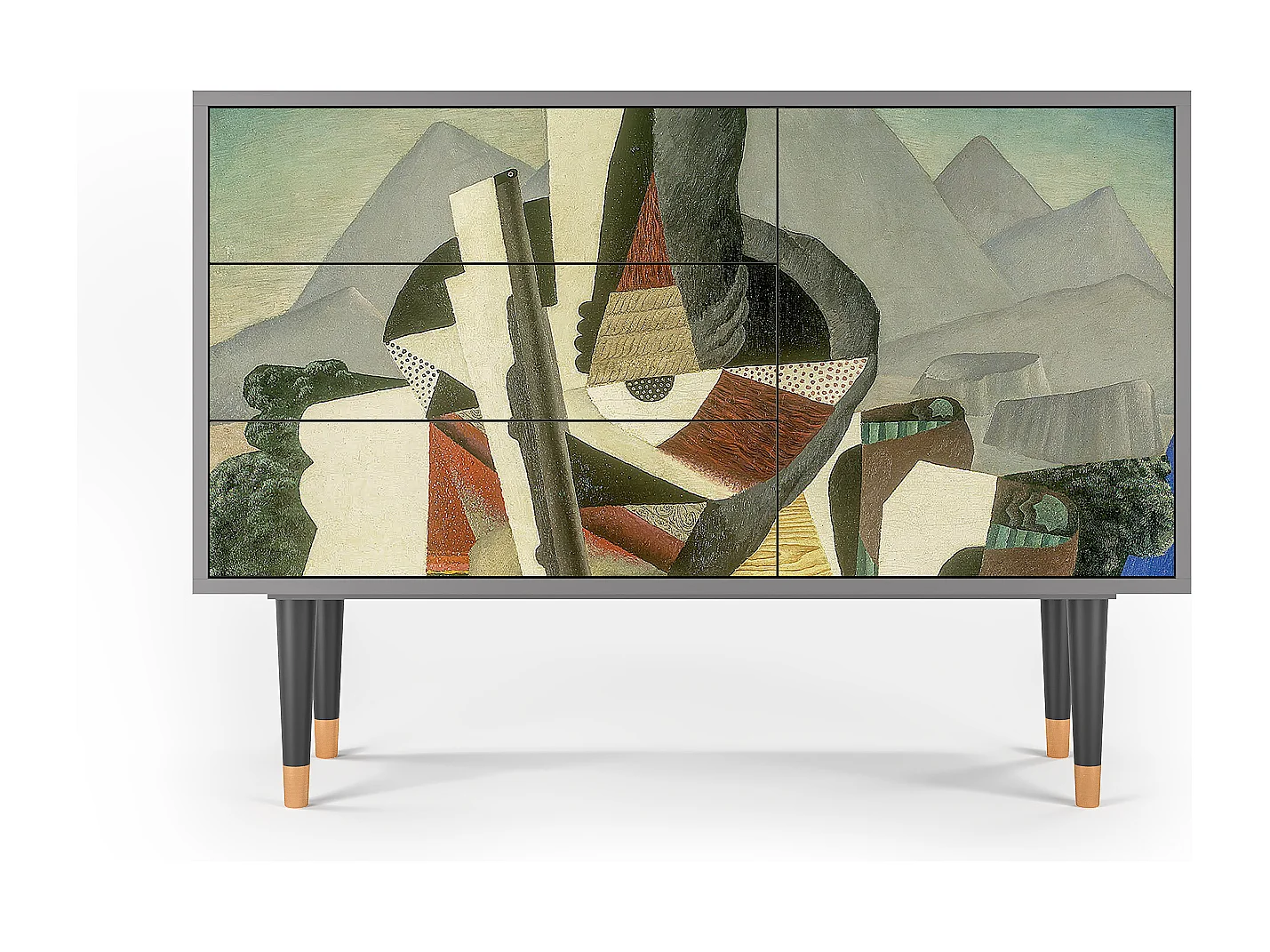 Credenza - 115х84х41 cm - S3 - The Cubist Paintings , Grigio