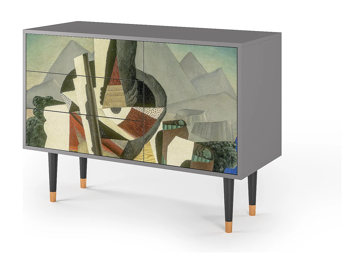 Credenza - 115х84х41 cm - S3 - The Cubist Paintings , Grigio