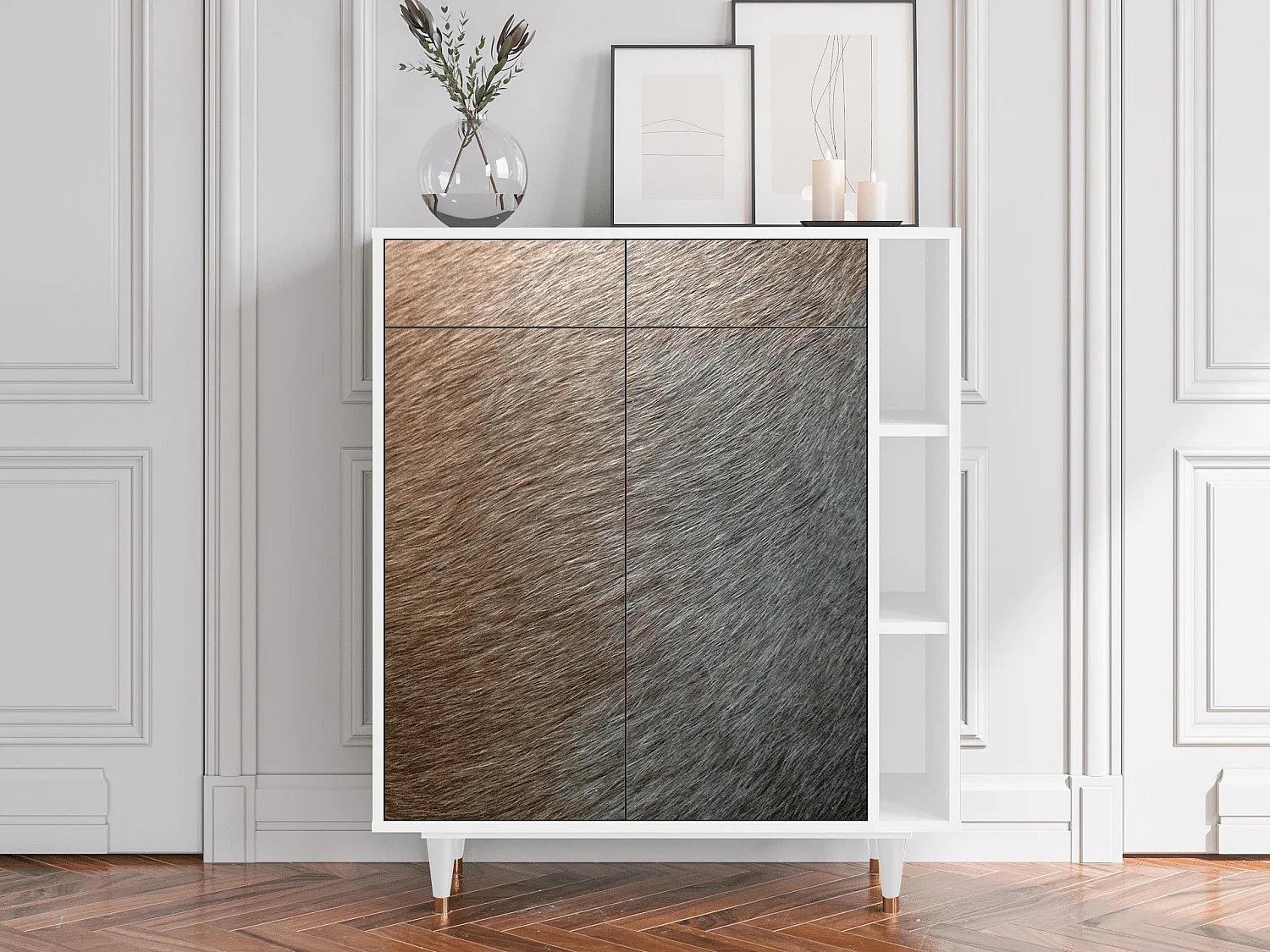 Buffet - 96х110х41 cm - BS6 - Peanut Hair, Blanc