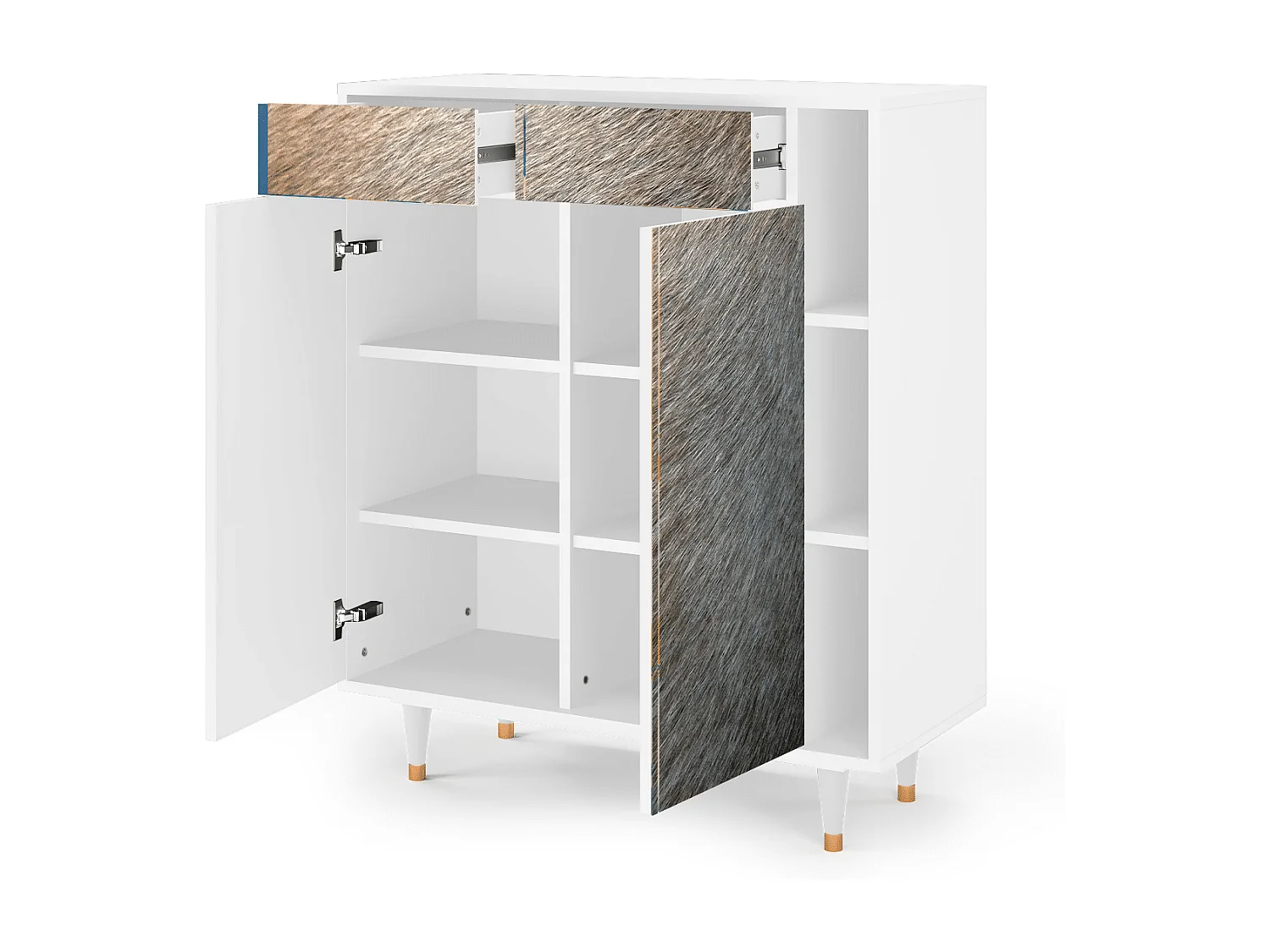 Credenza - 96х110х41 cm - BS6 - Peanut Hair, Bianco