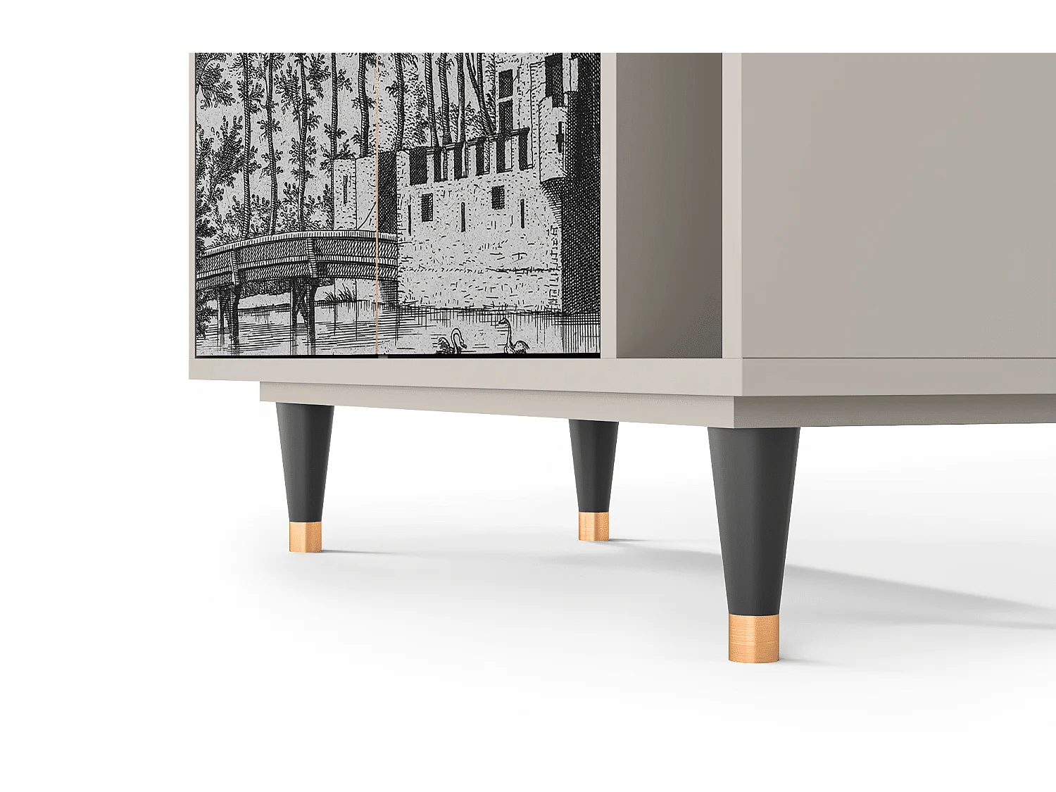 Kredens - 96х110х41 cm - BS6 - Castle by Breugel, Piaskowy