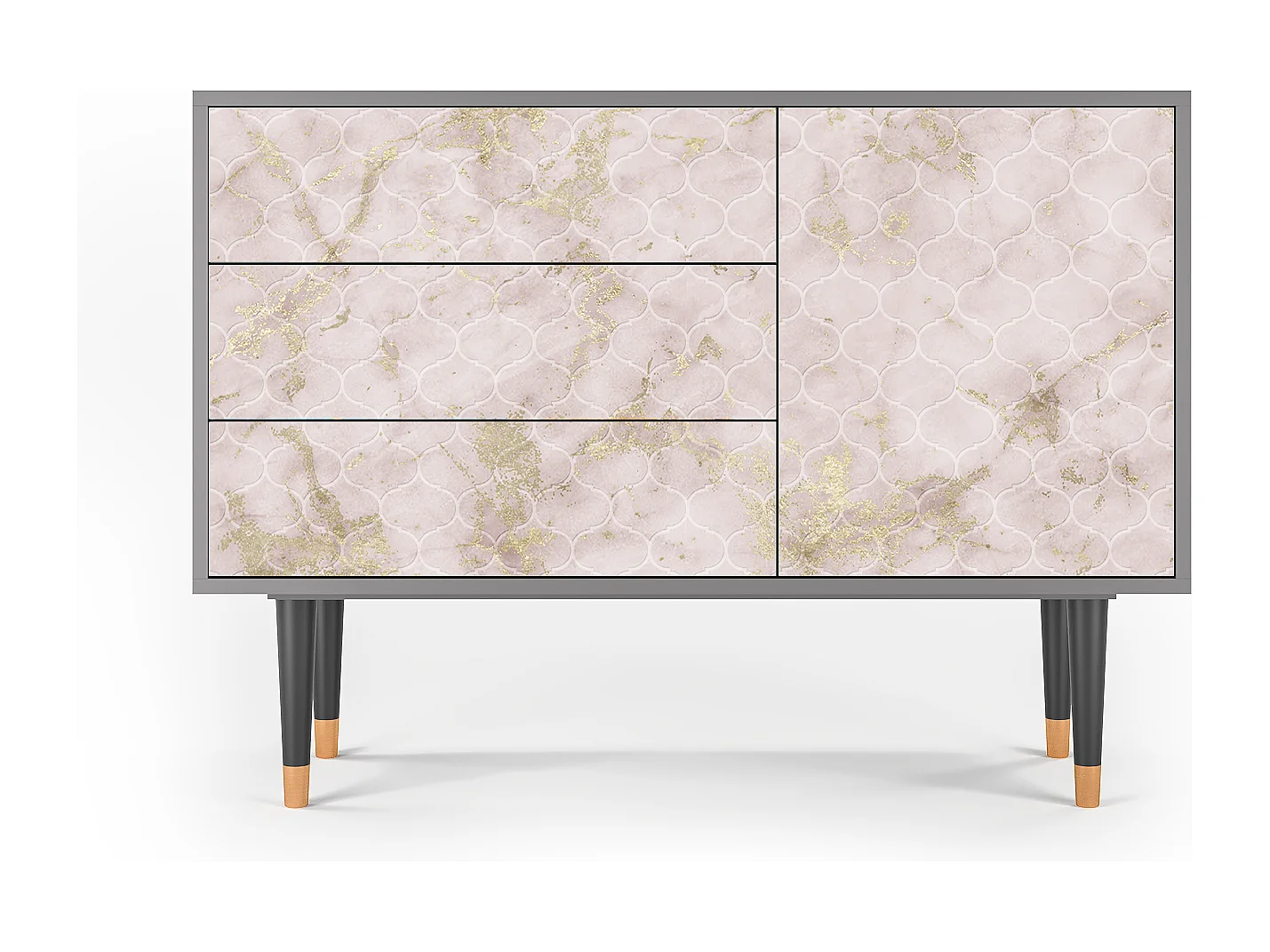 Buffet - 115х84х41 cm - S3 - Dirty Roses, Gris