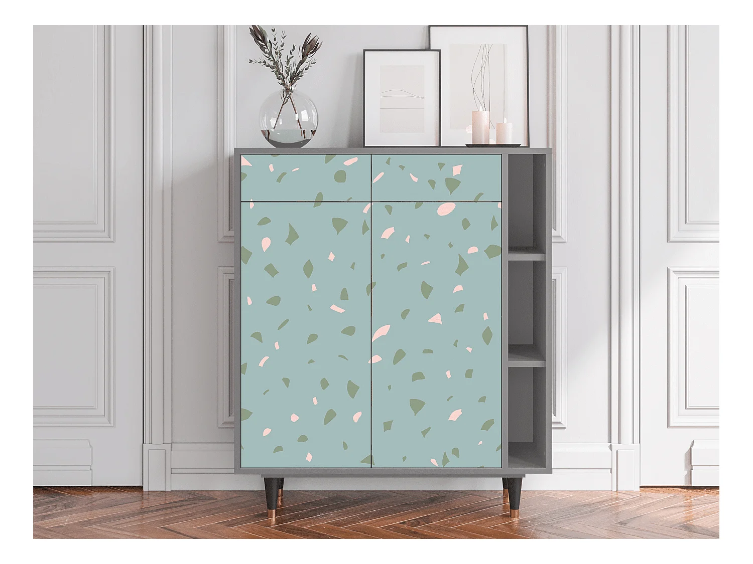 Buffet - 96х110х41 cm - BS6 - Blue Drops, Gris