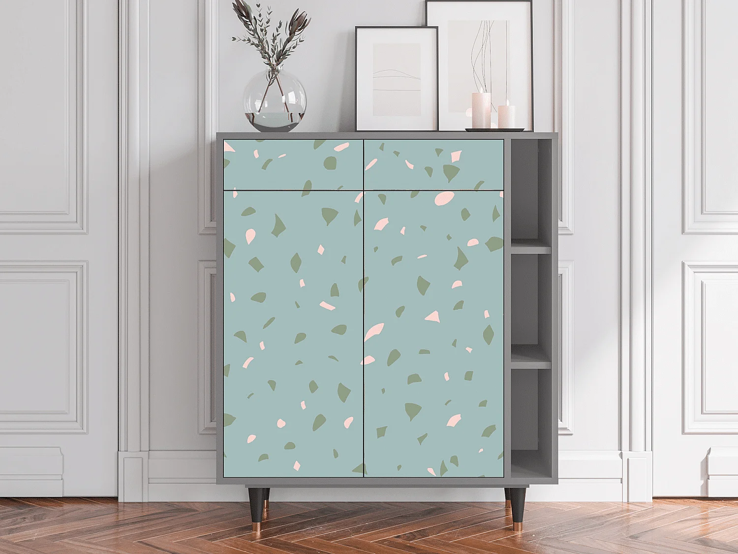Buffet - 96х110х41 cm - BS6 - Blue Drops, Gris